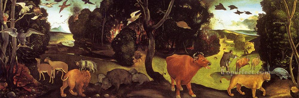 El Renacimiento de los Incendios Forestales Piero di Cosimo Pintura al óleo